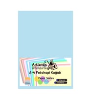 Buz Mavisi Renkli A-4 Fotokopi Kağıdı 25 li 1 Paket Artlantis Fotokopi Renkli A4 Kağıdı