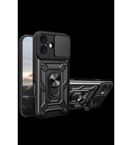 iPhone 17 Pars Lens Yüzüklü Silikon - Siyah