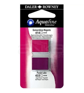 Daler Rowney Aquafine Sulu Boya Tablet 2li Quinacridone Magenta-Purple