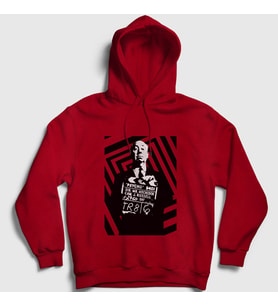 Presmono Unisex Kırmızı Yönetmen Sinema Hediye Alfred Hitchcock Kapüşonlu Sweatshirt 556530tt (Kırmızı)