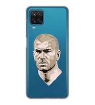 Samsung Galaxy A12 Uyumlu Zinedine Zidane Tasarımlı Şeffaf Telefon Kılıfı