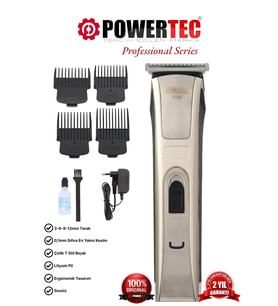 Powertec TR-558 Profesyonel Şarjlı Saç Sakal Ense Vücut Tıraş Makinesi