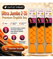 3 Paket - Afrika Örgüsü Ve Rasta İçin Sentetik Ombreli Saç 2-35