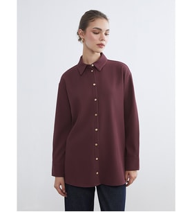 LCW Modest Bordo Fitilli Kadın Gömlek Tunik