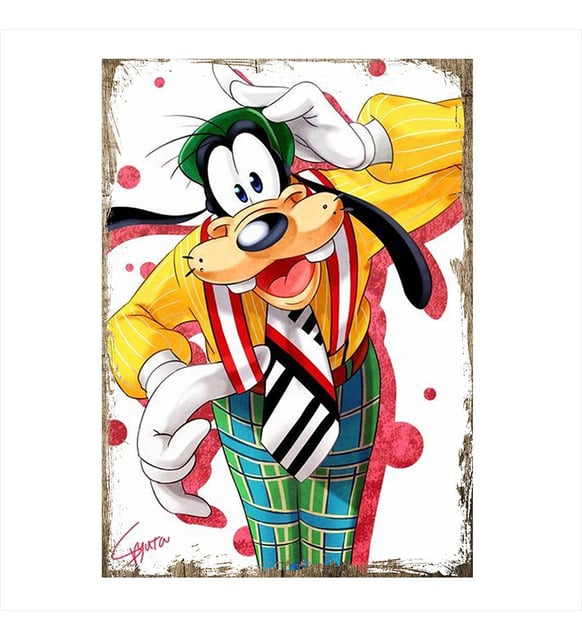 Çizgi Karakter Goofy Art Mdf Poster