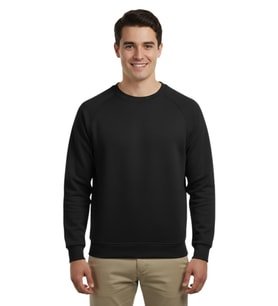 Erkek Spor Reklam Kol Sweatshirt Regular Fit BGL-ST04951 (Siyah)
