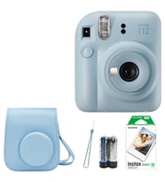 Fujifilm İnstax Mini 12 Fotoğraf Makinesi+Askı+pil +10'lu film+Çanta (Mavi)