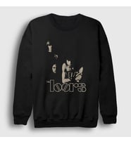 Presmono Unisex Siyah Band The Doors Sweatshirt 115961tt