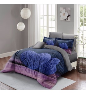 MonoHome Wool Heart Çift Kişilik Nevresim Takımı 3D Pamuk Saten (Gri)