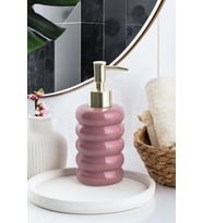 Porsima 3204 Seramik Sıvı Sabunluk - Tezgah Üstü Banyo Mutfak Lavabo Sabunluğu - 275 cc Pudra