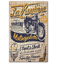 Cakapuzzle Motorsiklet İle Özgürlük Afişi Görseli Puzzle Yapboz MDF (Ahşap) (120 Parça)