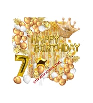 7 Yaş Lüks Happy Bırthday Kral Taçlı Doğum Günü Seti