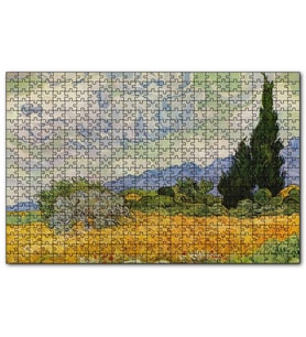 Cakapuzzle Vincent Van Gogh Selvili Buğday Tarlası Puzzle Yapboz MDF (Ahşap) (120 Parça)