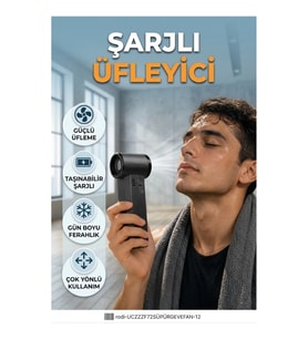 Şarjlı Hava Üfleme Aleti – 3 Kademeli Güç Ayarlı Taşınabilir Temizlik Cihazı