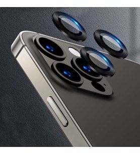 Uyumlu Model Apple iPhone 11 Pro Max Kamera Lens Koruyucu Çerçeveli Koruyucu CL-07 (Siyah)