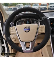 Volvo V40-V40 Cross Country Dikme Direksiyon Kılıfı Alcantara Süet Monza Black 2012-2019