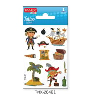 Tanex 7,5x10,5mm Sevimli Korsan Mini Tatoo TNX-26461