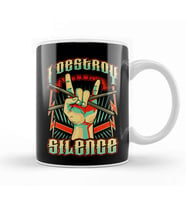 Funny I Destroy Silence Drummer Talented Musician Kupa Bardak Porselen