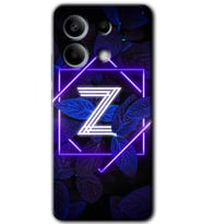 Xiaomi Redmi Note 13 Pro 5G Kılıf HD Desen Baskılı Kılıf - Dark Neon Yaprak Z Harfi