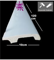 10cmx120cm Beyaz İCON PVC Çıta Parke Süpürgelik Kenar Çıtalama Dekoratif Ev Süpürgelik 1 Boy 120cm 