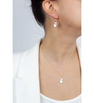 Kardan Adam Figür Yılbaşı Temalı Kolye küpe Set
