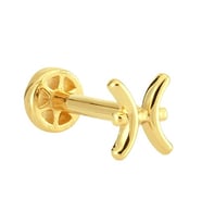 Tragus Altın Piercing – Balık Burcu