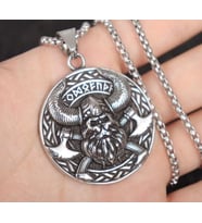 voyageaccessory Çift taraflı Kullanım Viking Kolye iskandinav Mitolojisi Tanrı Odin Kolye / Viking Pusula Kolye
