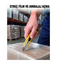 Mey İthalat® 5’li Metal Falçata Seti Profesyonel Maket Bıçağı Kesici Falçata Sarı Ergonomik Saplı