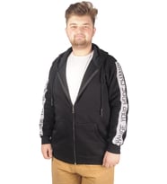 Mode XL Erkek Sweat Kapşonlu Pieced Arm 21515 Siyah