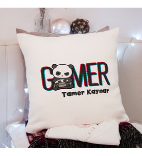 Gamer ( Oyuncu ) Tasarımlı Yastık Kişiye Özel