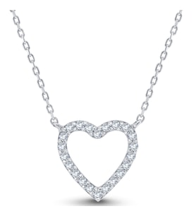 0.10 Karat Tasarım Pırlanta Kolye (Beyaz-Rose Gold)