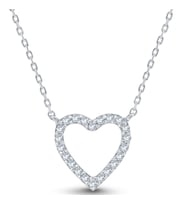 0.10 Karat Tasarım Pırlanta Kolye (Beyaz-Rose Gold)
