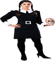 Addams Family Wednesday Yetişkin Kadın Kostümü