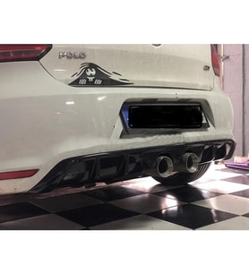 Volkswagen Polo Mk5 R400 Difüzör Parlak Siyah Difizör Plastik 2009 2010 2011 2012 2013
