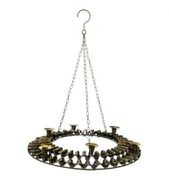 Vitale Eskitme Metal Oval Altılı Mumluk 47x7 cm AK.DM0001