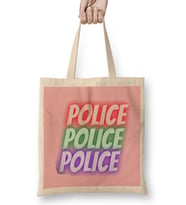 Police Gift İdea Funny Saying Quote Bez Çanta Uzun Saplı