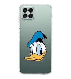 Samsung Galaxy M33 Kapak Donald Duck Tasarımlı Şeffaf  Kılıf