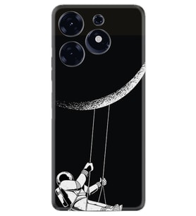 Spark 10 Pro Kılıf Resimli Desenli Silikon Platinium Series Astronot 519
