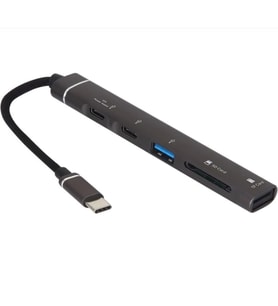 ZR888 5 İn 1 H02 Type-C Hub (Siyah)