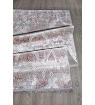 Pembe Renkli Füme Plus Parlak Kaymaz Yıkanabilir Halı