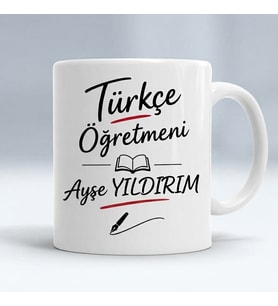 ÖĞRETMENLER GÜNÜ’NE ÖZEL KUPA Türkçe öğretmeninize anlamlı ve özel bir hediye