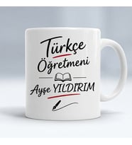 ÖĞRETMENLER GÜNÜ’NE ÖZEL KUPA Türkçe öğretmeninize anlamlı ve özel bir hediye