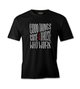 Good Things Come  Siyah Erkek Tshirt