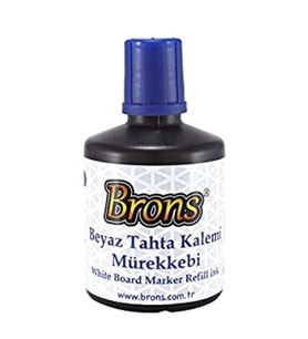 Brons Tahta Kalem Mürekkebi 100 CC Mavi Tahta Kalem Mürekkebi (6 Lı Paket)