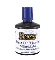 Brons Tahta Kalem Mürekkebi 100 CC Mavi Tahta Kalem Mürekkebi (6 Lı Paket)