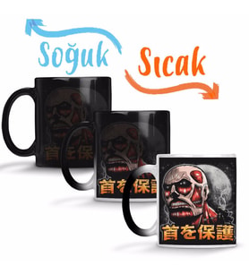 Attack On Titan Protect Ya Neck Sihirli Kupa Bardak Porselen