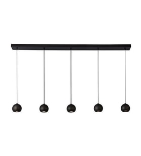 Rsylight Masa Üstü 5 Li Led Avize Siyah Led Spot Bar Ve Tezgah Üstü Led Avize Panasonıc Günışığı Ampullü