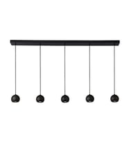 Rsylight Masa Üstü 5 Li Led Avize Siyah Led Spot Bar Ve Tezgah Üstü Led Avize Panasonıc Günışığı Ampullü