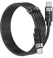 60W 3A PD Type-C to Type-C Hızlı Şarj ve Data Kablosu Siyah 1 Metre