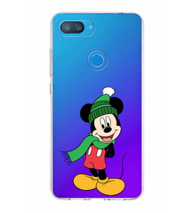 Xiaomi Mi 8 Lite Uyumlu Kapak Mickey Mouse Tasarımlı Şeffaf Silikon Kılıf